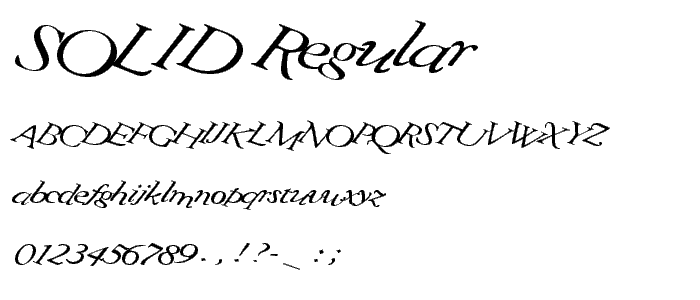 SOLID Regular font